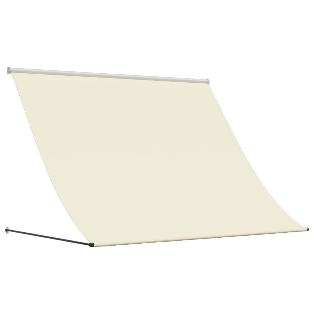 Uttrekkbar markise kremhvit 200x150 cm stoff og stål vidaXL