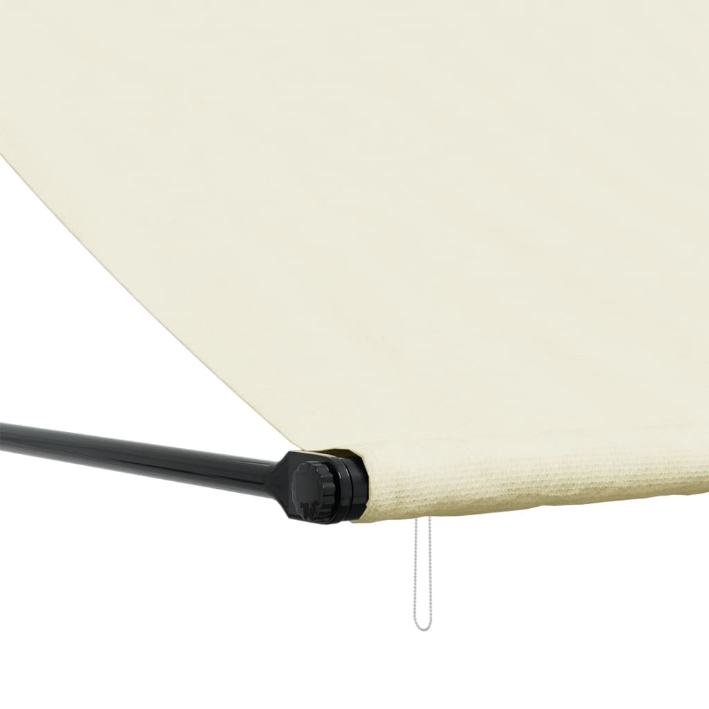 Uttrekkbar markise kremhvit 300x150 cm stoff og stål