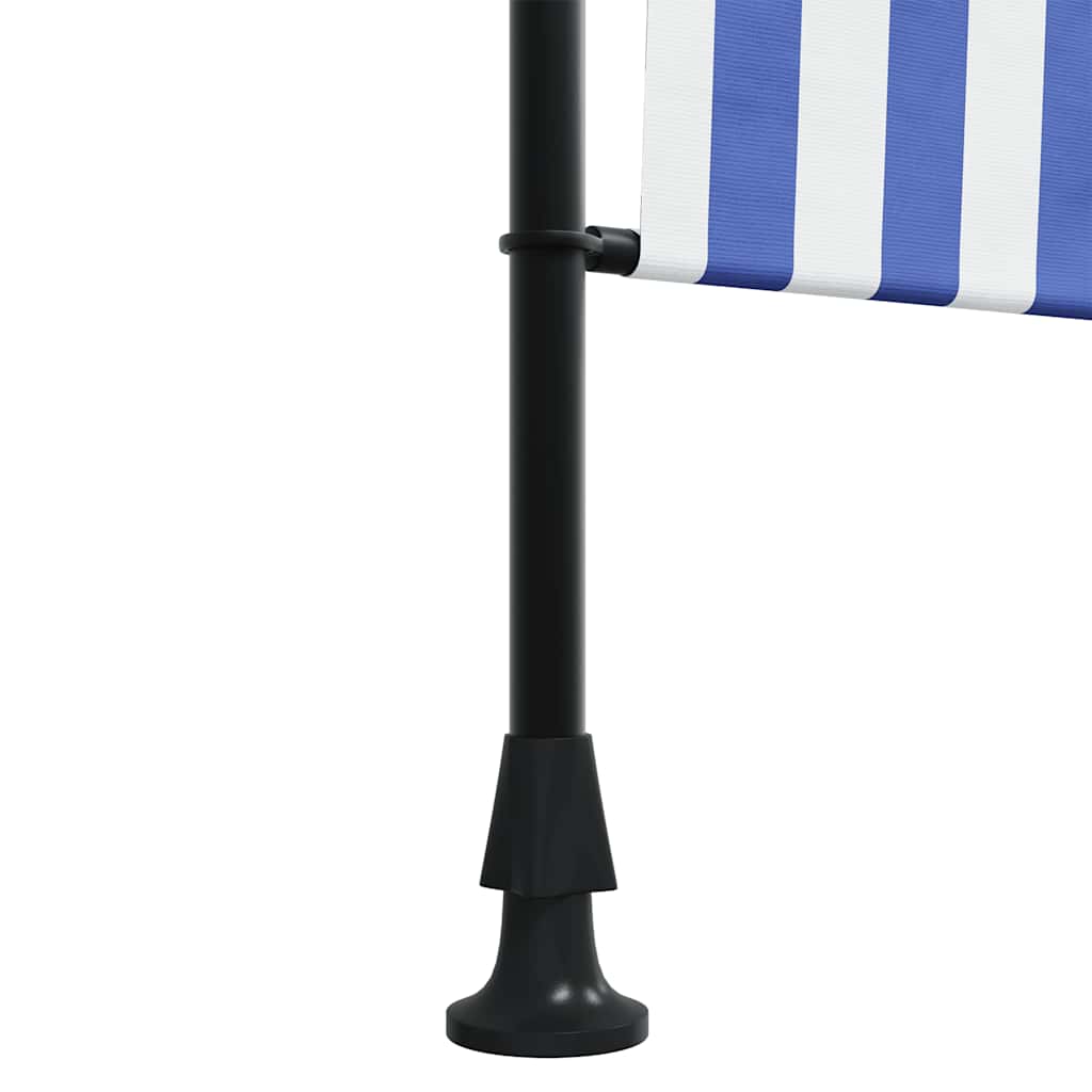 Utendørs rullegardin blå og hvit 200x270 cm stoff og stål