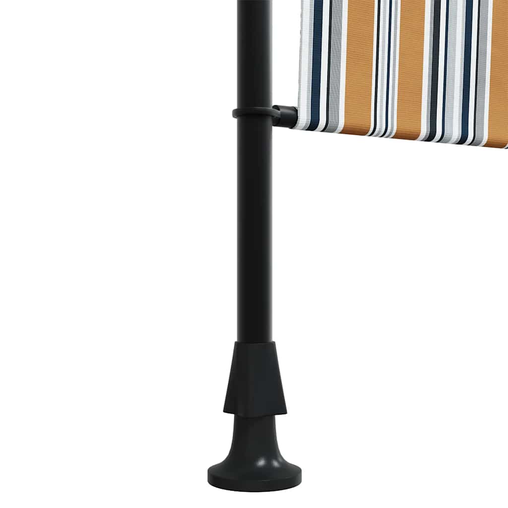 Utendørs rullegardin gul og hvit 100x270 cm stoff og stål vidaXL