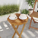 Bordplate 40x40x2,5 cm åttekantet heltre teak
