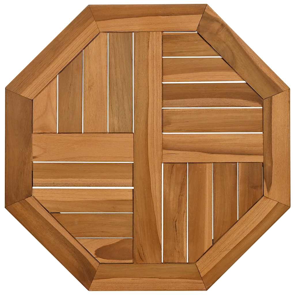 Bordplate 50x50x2,5 cm åttekantet heltre teak vidaXL