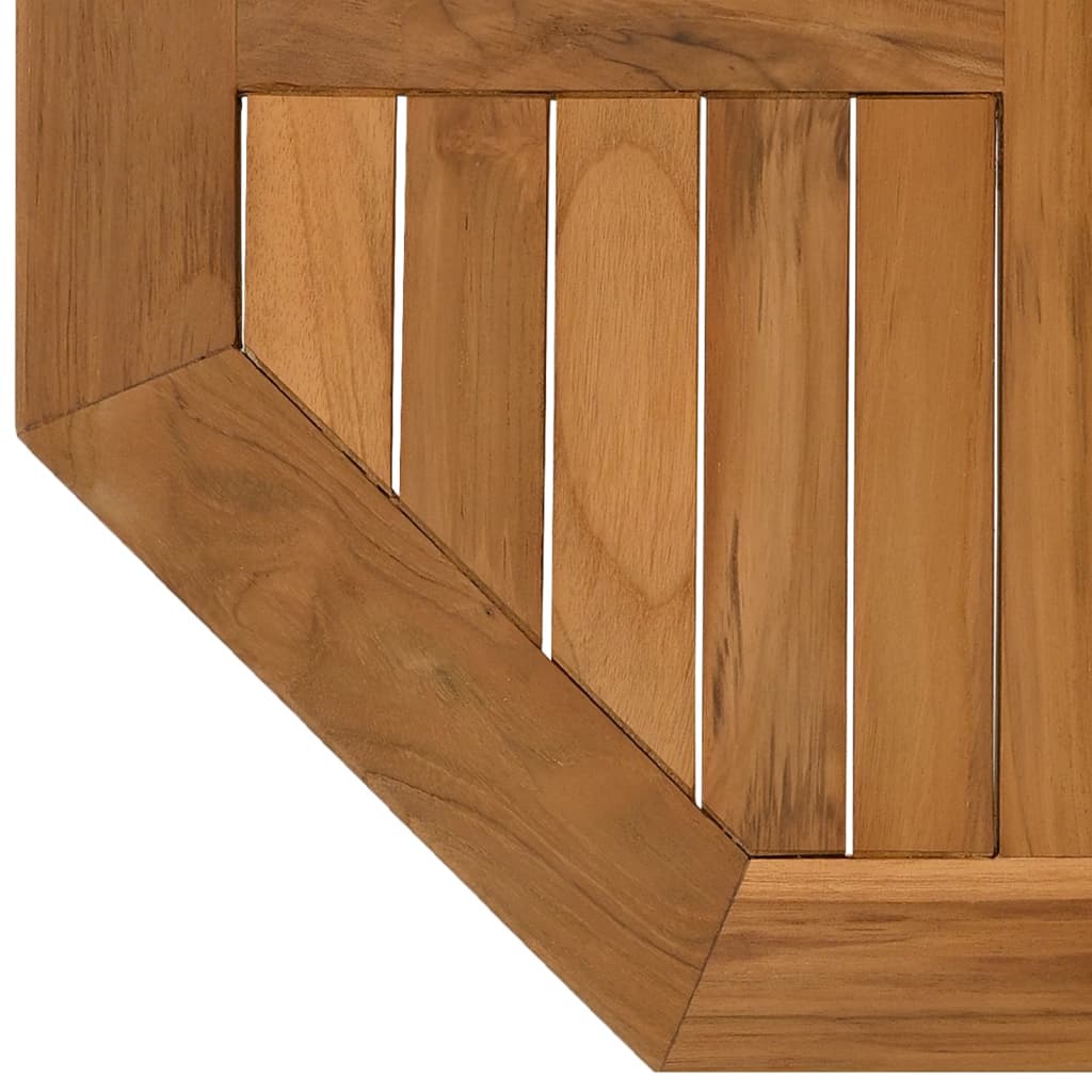 Bordplate 60x60x2,5 cm åttekantet heltre teak