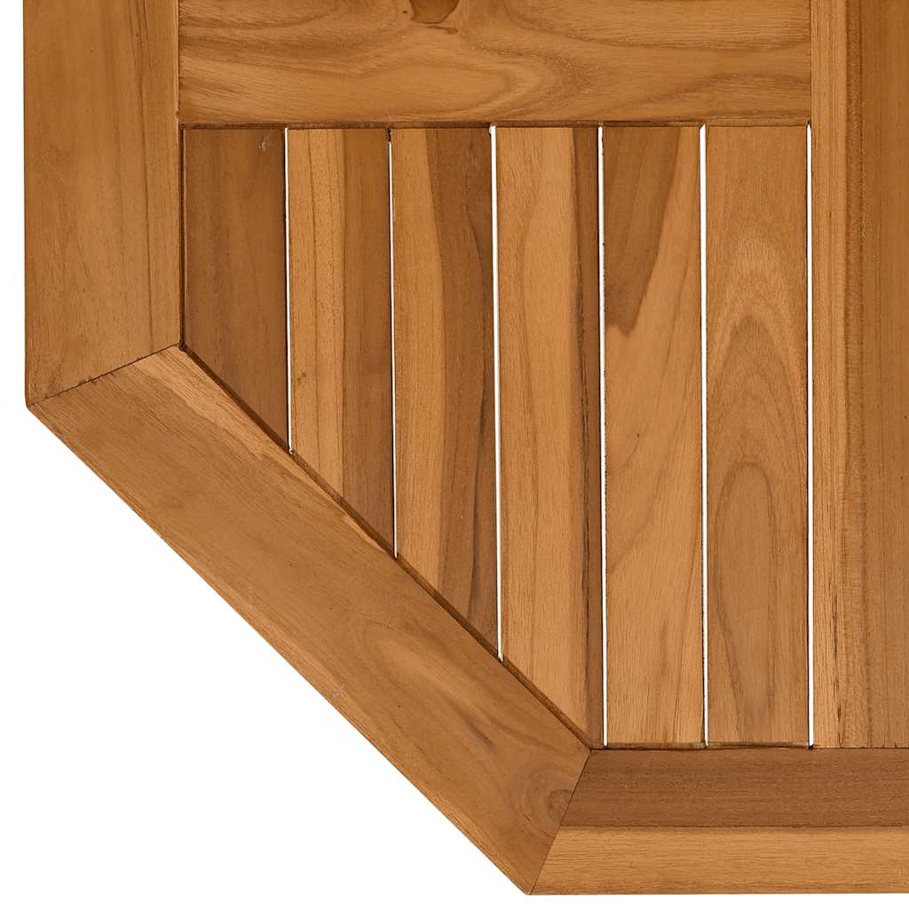 Bordplate 70x70x2,5 cm åttekantet heltre teak