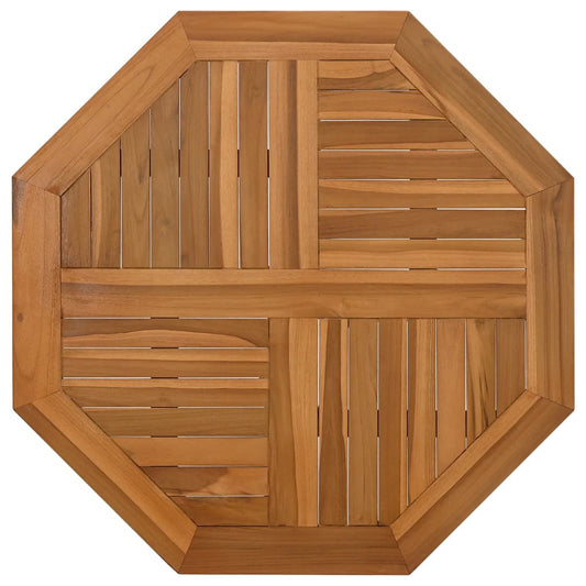 Bordplate 80x80x2,5 cm åttekantet heltre teak