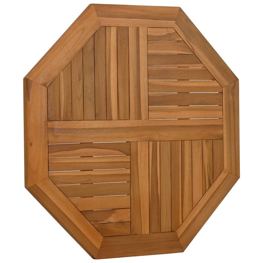 Bordplate 80x80x2,5 cm åttekantet heltre teak