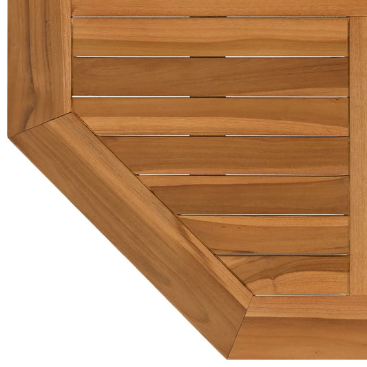 Bordplate 80x80x2,5 cm åttekantet heltre teak