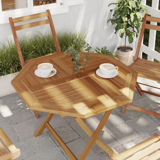 Bordplate 80x80x2,5 cm åttekantet heltre teak