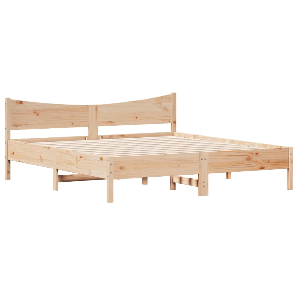Sengeramme med madrass 200x200 cm heltre furu