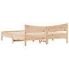 Sengeramme med madrass 200x200 cm heltre furu