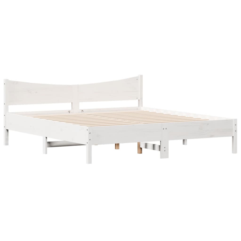 Sengeramme uten madrass hvit 180x200 cm heltre furu