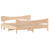 Sengeramme med madrass 200x200 cm heltre furu