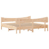 Sengeramme med madrass 200x200 cm heltre furu