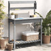 Pottebord med skap 147,5x44x139,5 cm heltre gran