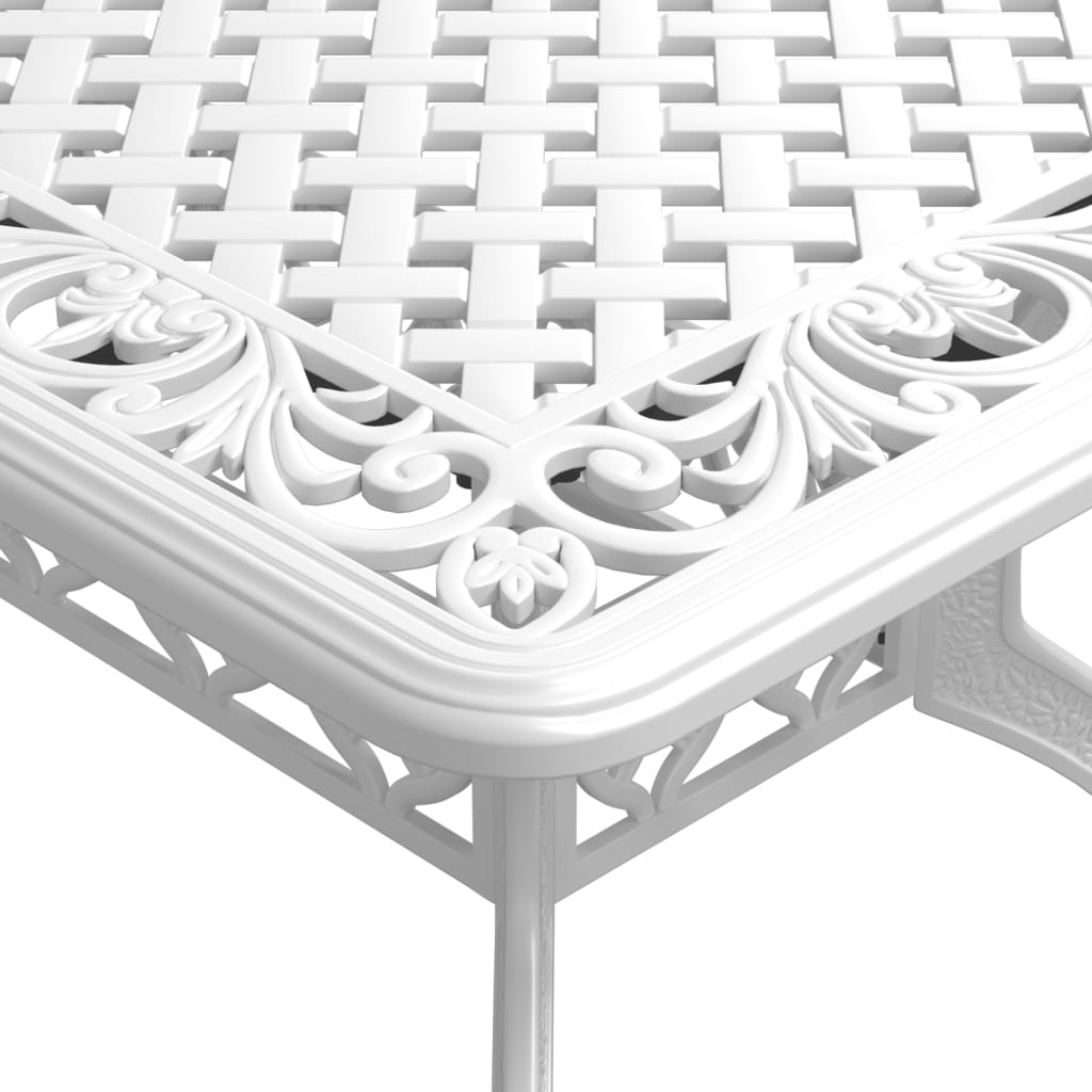 Hagespisegruppe 5 deler hvit støpt aluminium