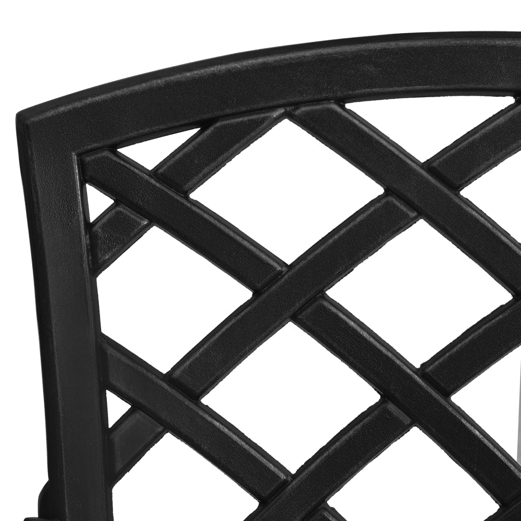 Hagestoler 6 stk støpt aluminium svart