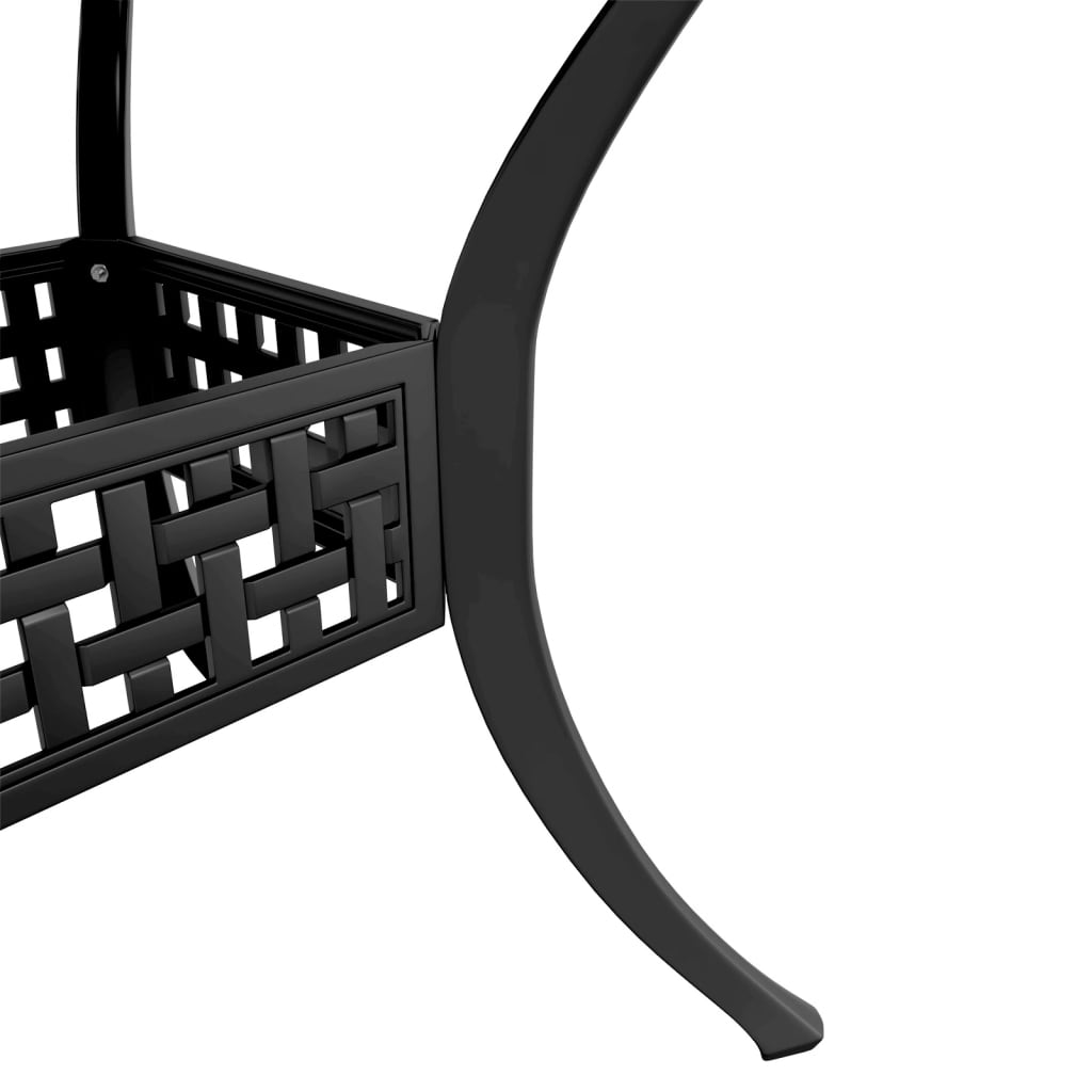Bistrosett 3 deler svart støpt aluminium