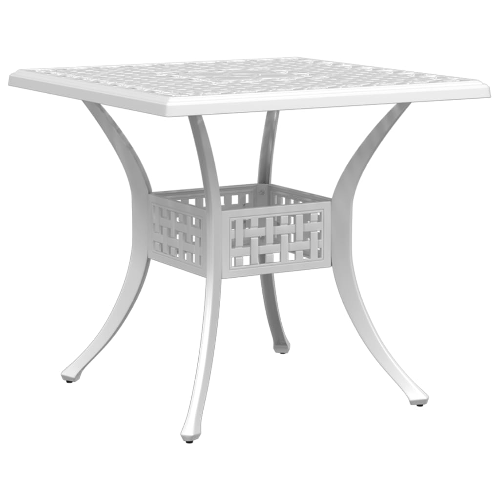 Bistrosett 3 deler hvit støpt aluminium