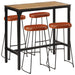 Barsett 5 deler grov heltre mango og metall