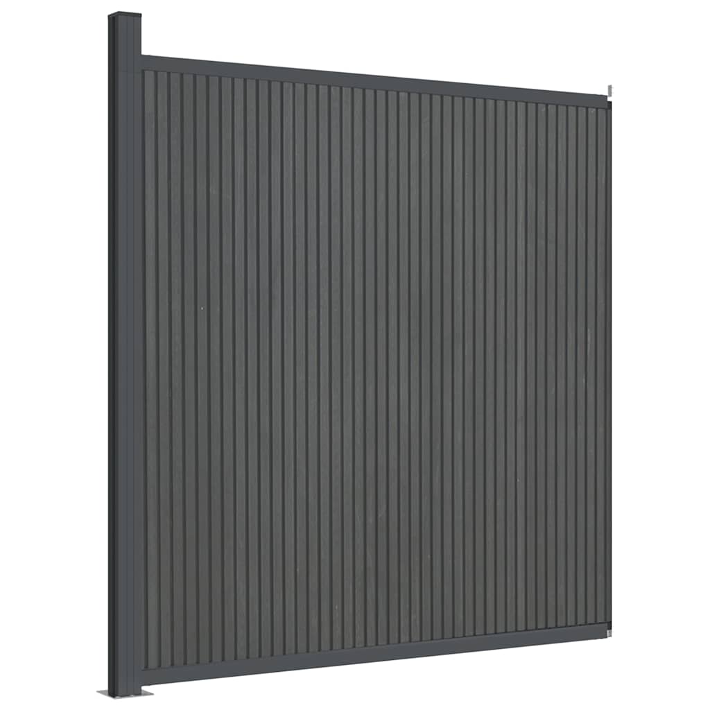 Gjerdepanel WPC grå 173x186 cm