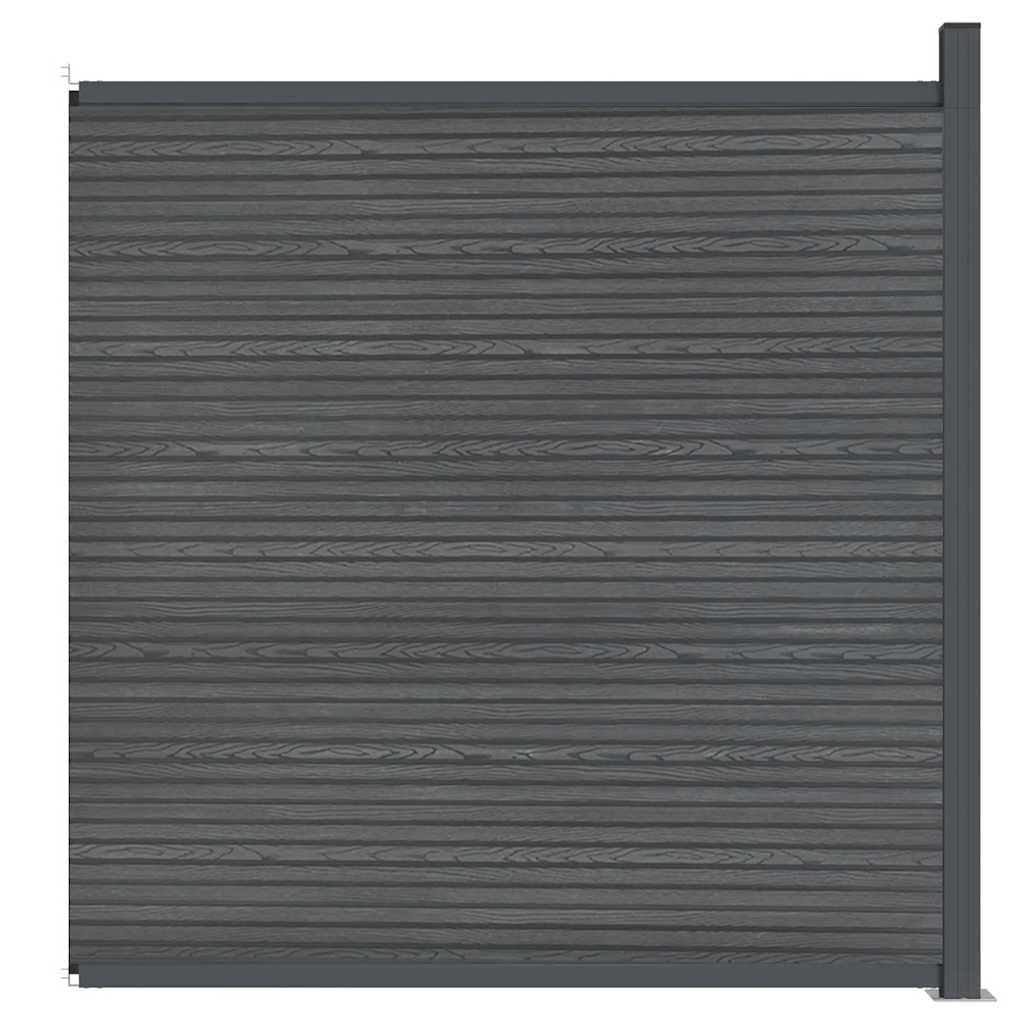 Gjerdepanel WPC grå 173x186 cm