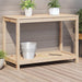Pottebord med hylle 108x50x75 cm heltre furu vidaXL