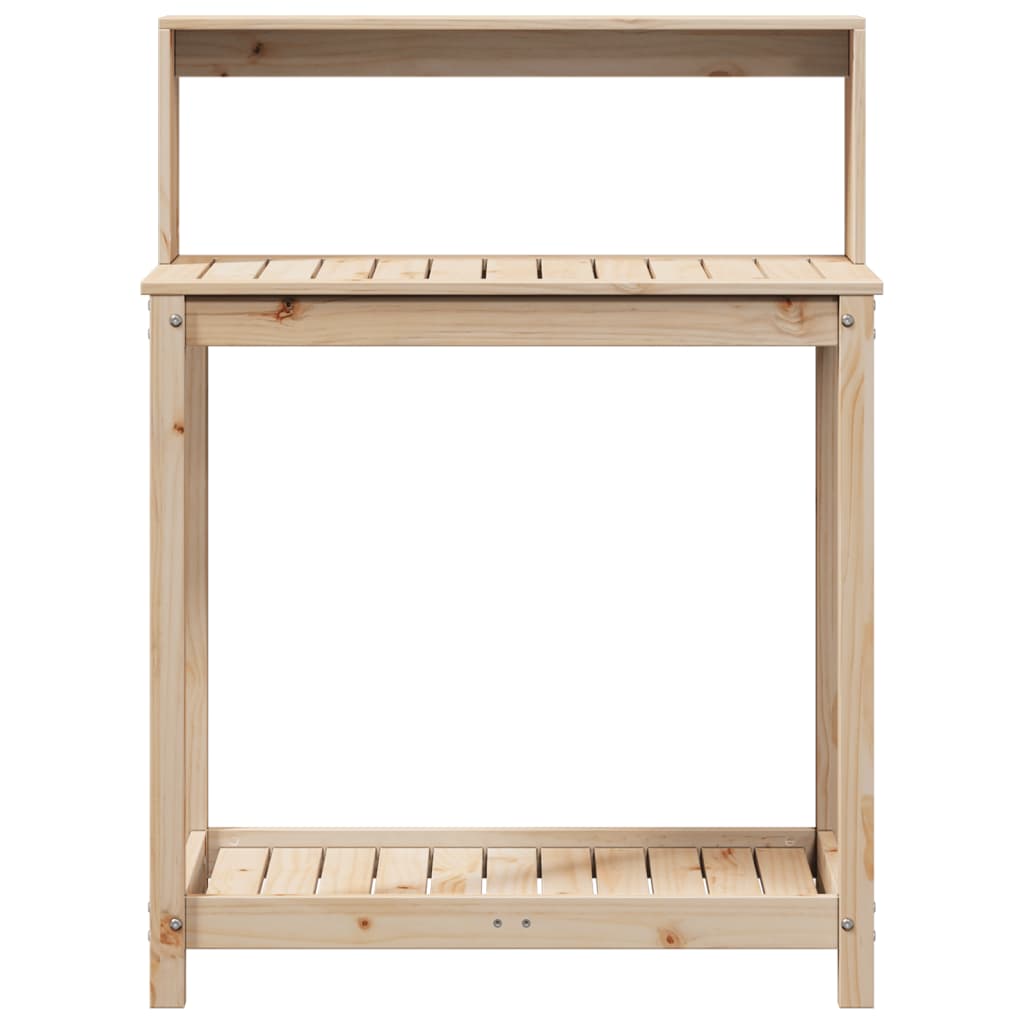 Pottebord med hyller 82,5x50x109,5 cm heltre furu vidaXL