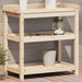 Pottebord med hyller 82,5x45x86,5 cm heltre furu