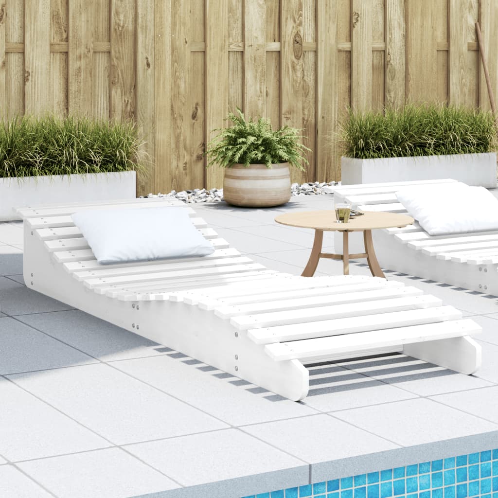 Solseng hvit 205x70x31,5 cm heltre furu