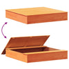 Sandkasse med lokk voksbrun 111x111x19,5 cm heltre furu
