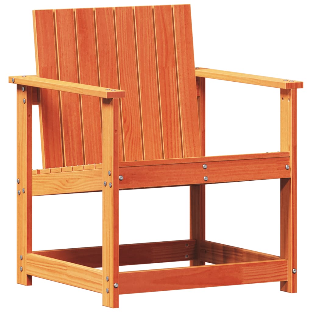 Hagestol voksbrun 62x56x77 cm heltre furu