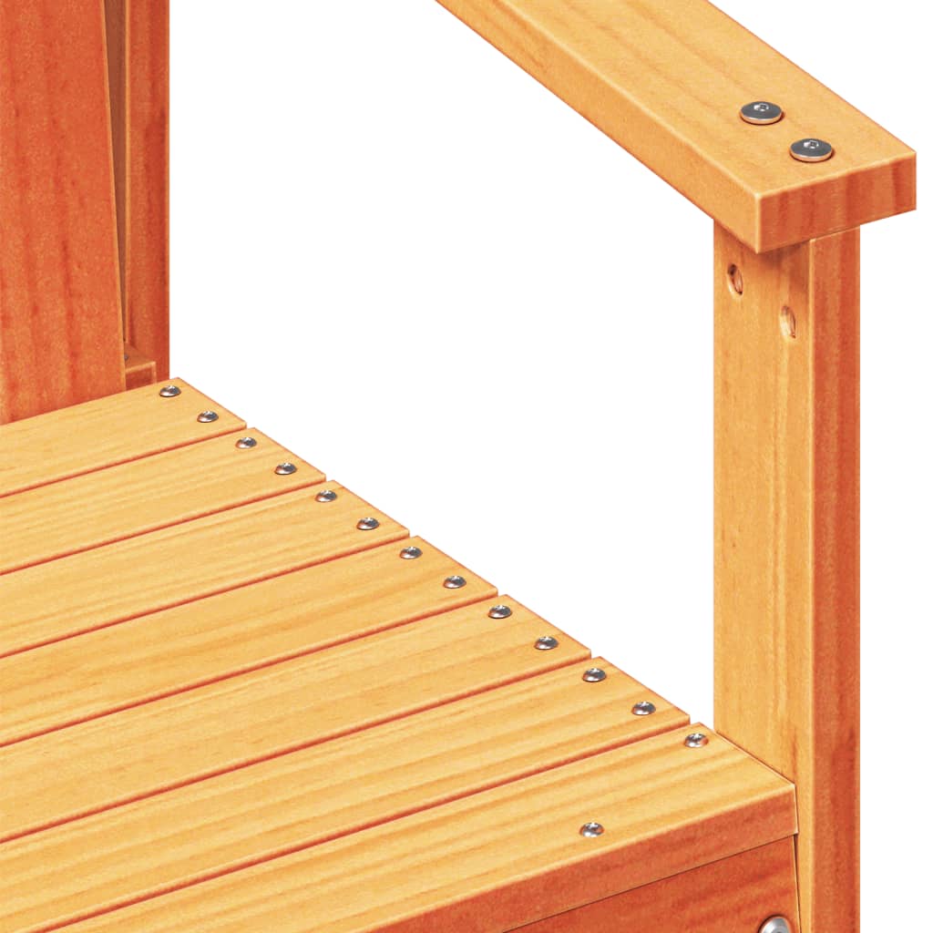 Hagestol voksbrun 62x56x77 cm heltre furu