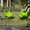 Campingstoler med lomme 2 stk sammenleggbar grønn