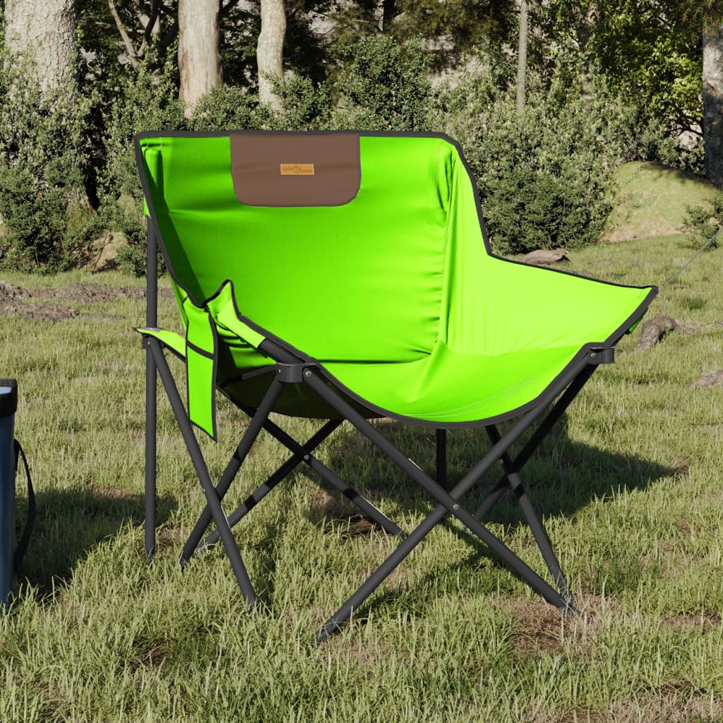 Campingstoler med lomme 2 stk sammenleggbar grønn