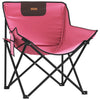 Campingstoler med lomme 2 stk sammenleggbar rosa