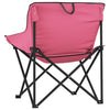 Campingstoler med lomme 2 stk sammenleggbar rosa