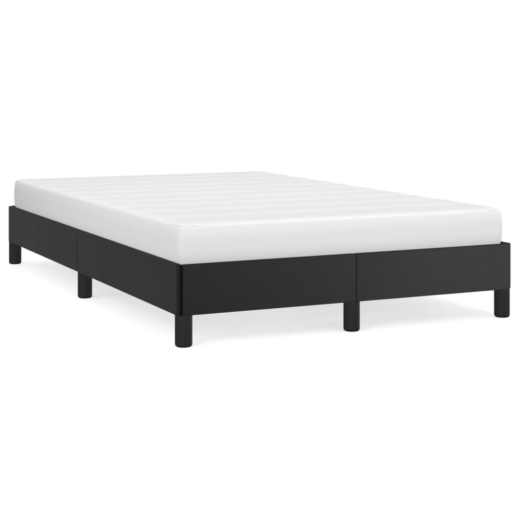 Sengeramme svart 120x190 cm kunstlær