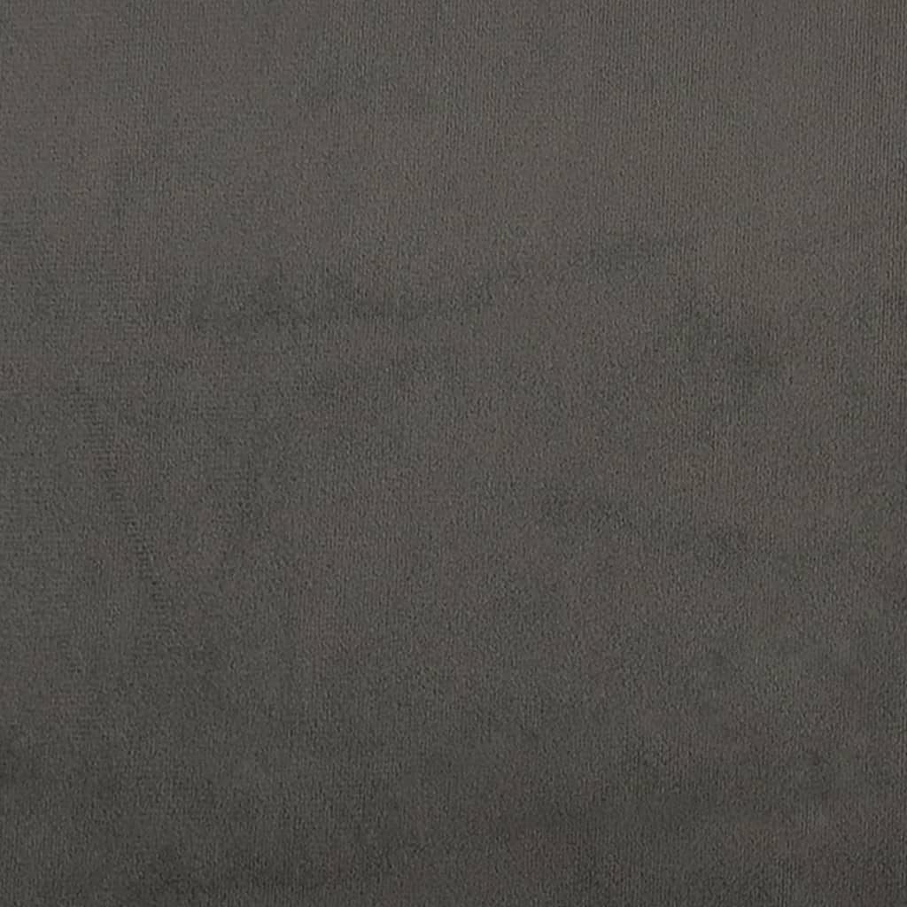 Sengeramme mørkegrå 120x190 cm fløyel