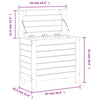 Hagefotskammel hvit 62x31,5x52 cm heltre furu