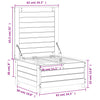 Hagefotskammel 62x63,5x32 cm heltre furu