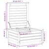 Hagefotskammel voksbrun 62x63,5x32 cm heltre furu