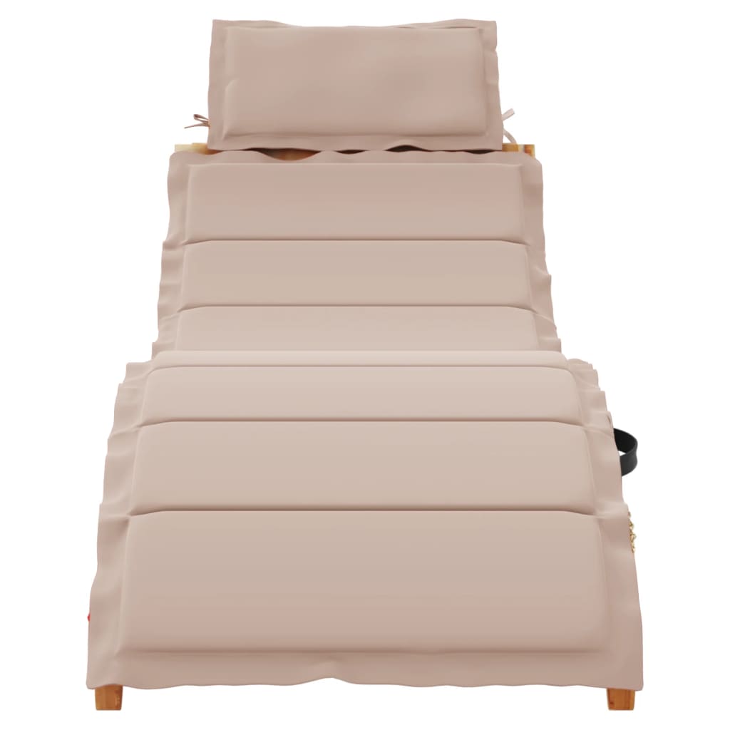 | Solseng | med pute 1-person taupe 55 x 184 x 64cm Solid akasietre