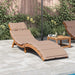 | Solseng | med pute 1-person taupe 55 x 184 x 64cm Solid akasietre