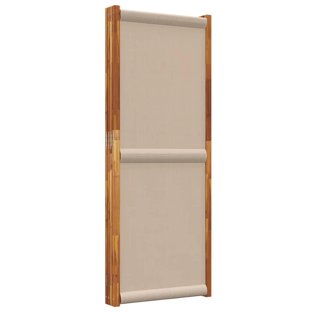 Romdeler 4 paneler gråbrun 280x180 cm