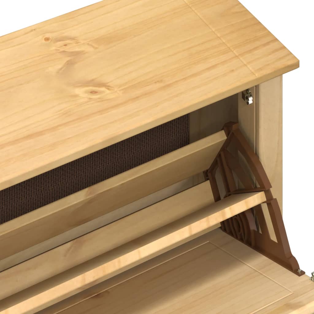 Skoskap Corona 99x32x47 cm heltre furu