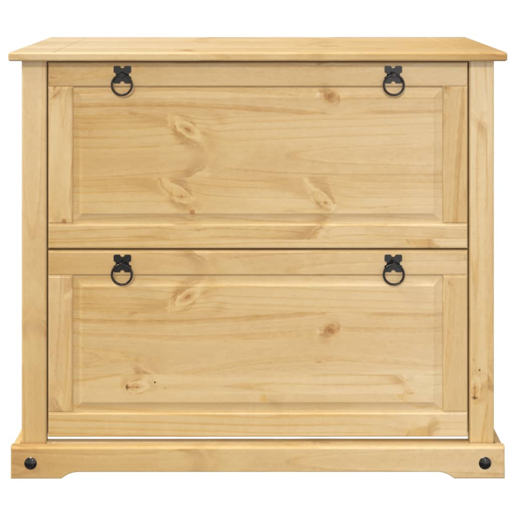 Skoskap Corona 99x32x85 cm heltre furu