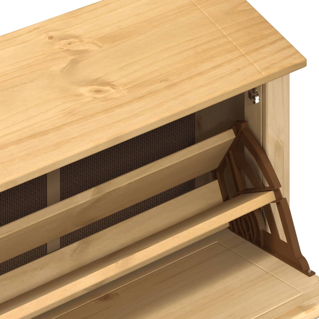 Skoskap Corona 99x32x85 cm heltre furu
