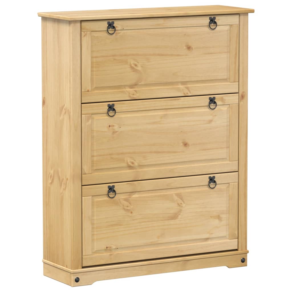 Skoskap Corona 99x32x124,5 cm heltre furu
