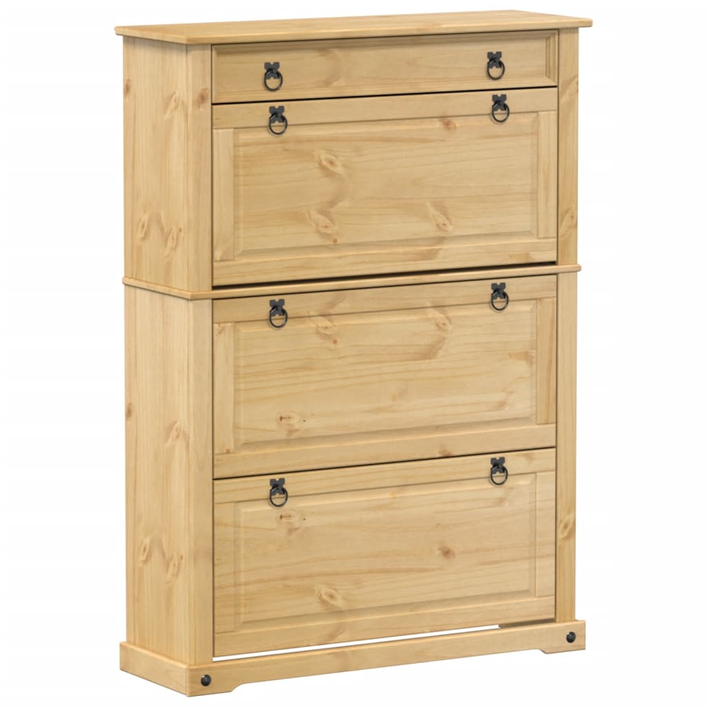 Skoskap Corona 99x32x138 cm heltre furu