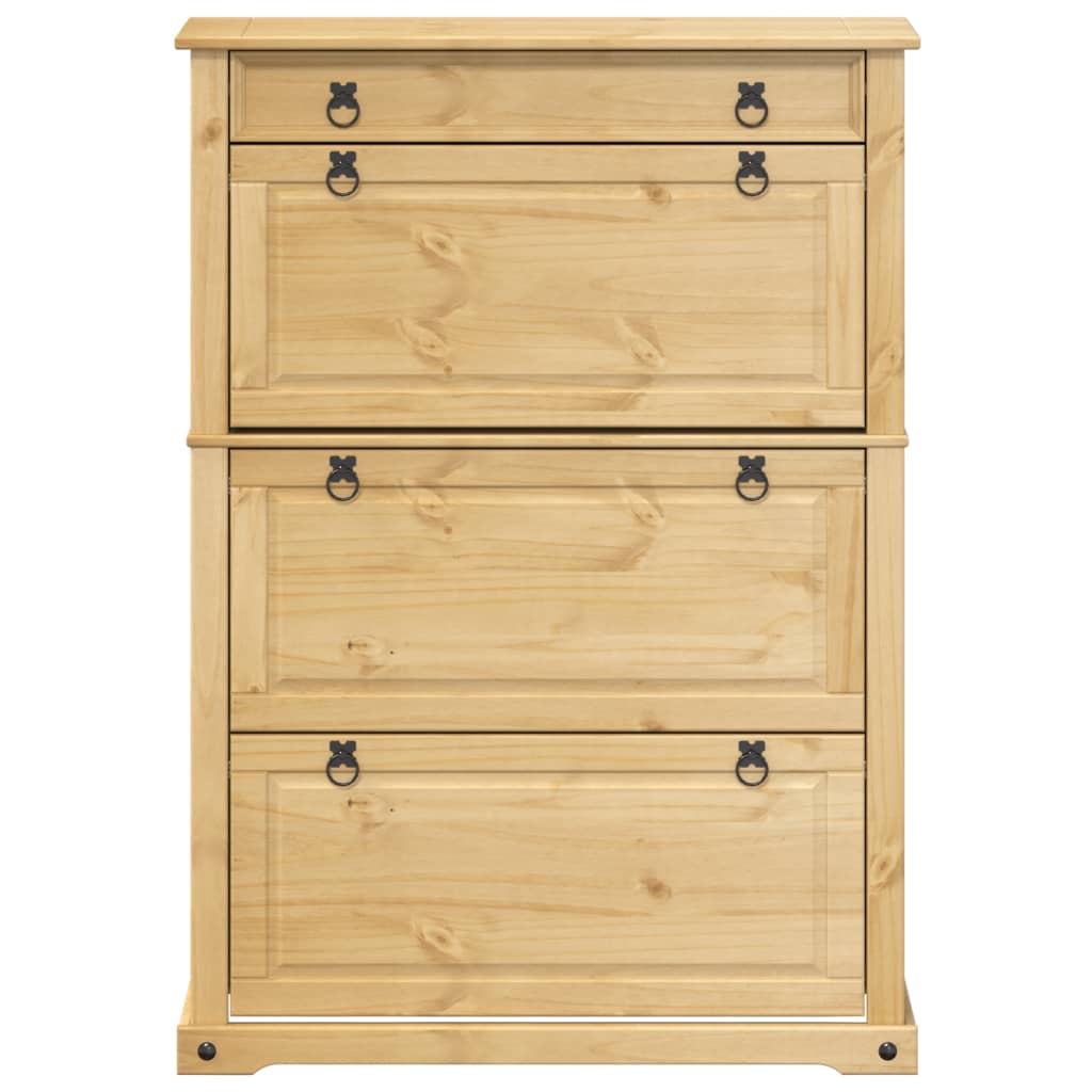 Skoskap Corona 99x32x138 cm heltre furu